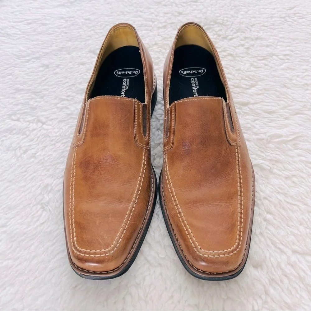 Dr Scholls brown Leather Slip On/Loafers Shoes Size 9.5 D